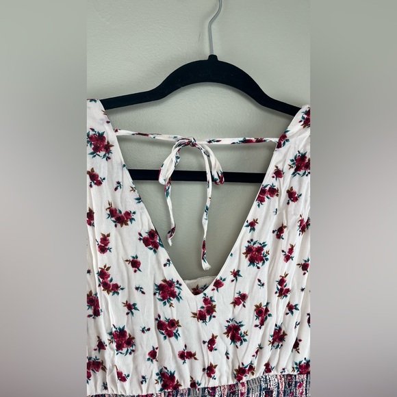 Torrid Floral Boho Maxi Dress Lace Trim Smocked Waist Cottagecore - Picture 4 of 10